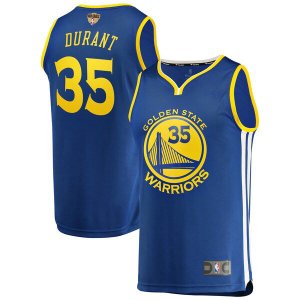 Camiseta Kevin Durant 35 Golden State Warriors Icon Edition Azul Hombre